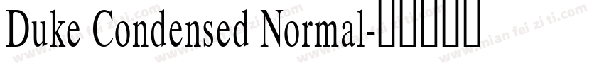 Duke Condensed Normal字体转换